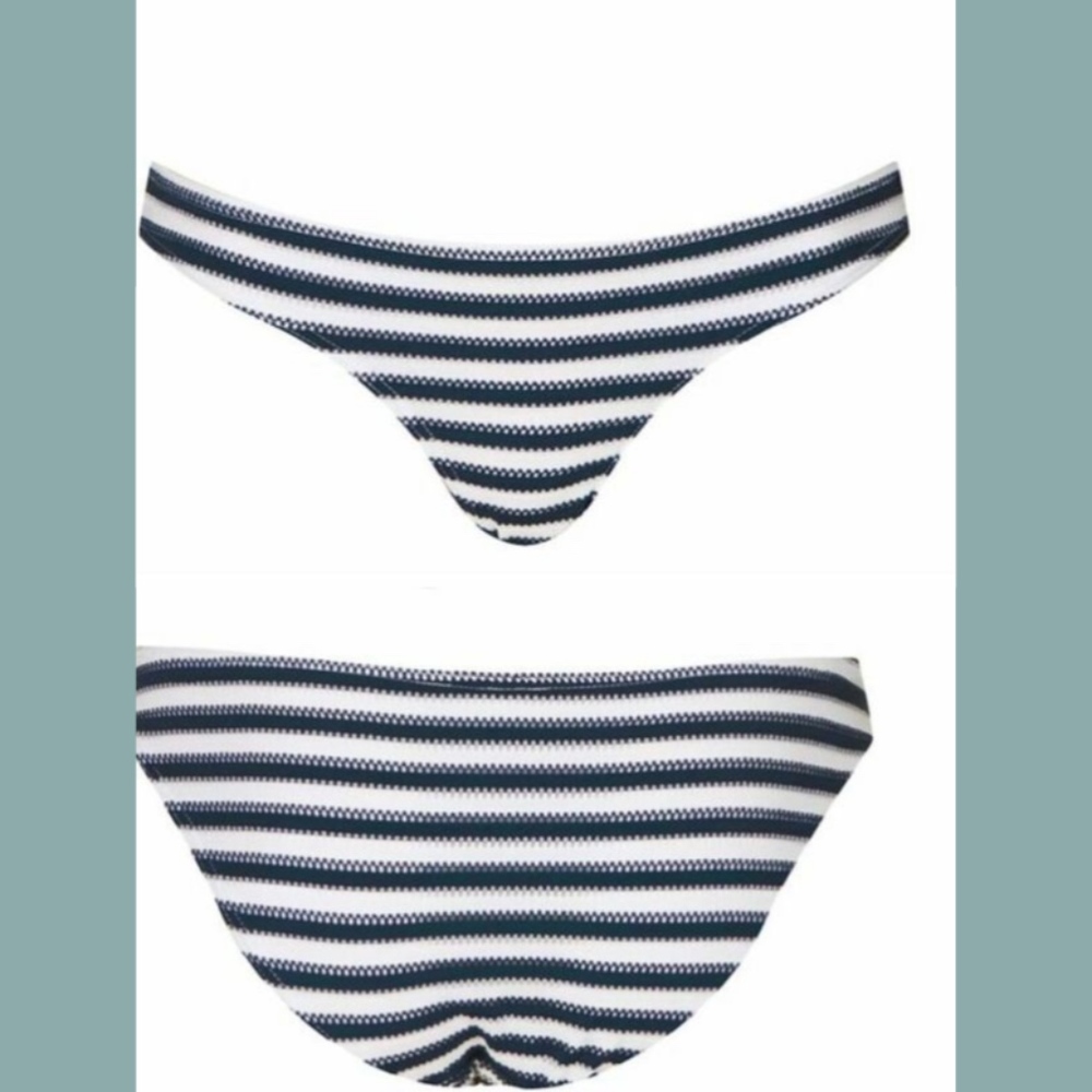 NWT‎ Topshop Textured Stripe Bikini Bottom ONLY [SZ 6 US ]